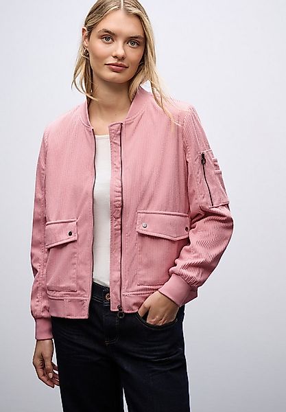 STREET ONE Blouson aus Cord und Langarm mit Bündchen und Zipperdetail günstig online kaufen