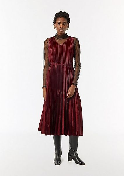 Comma Maxikleid Plissee-Kleid aus Viskose mit günstig online kaufen