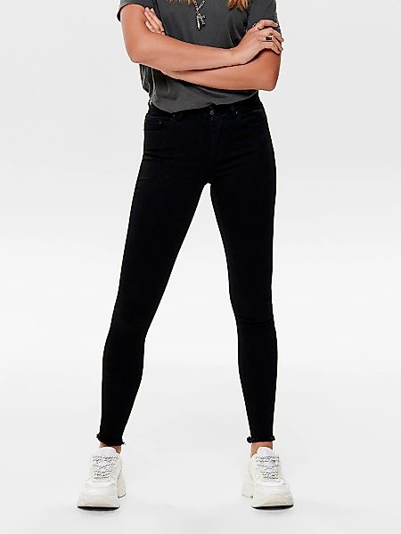 ONLY Ankle-Jeans "ONLBLUSH MID SK AK RW DNM REA2343 NOOS", ausgefranste Säu günstig online kaufen