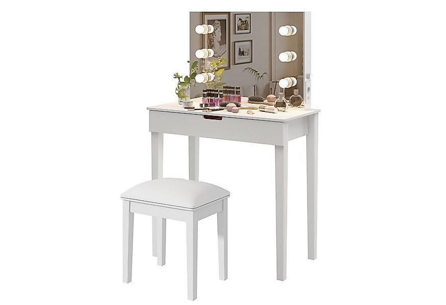 Thanaddo Schminktisch Schminktisch mit LED-Beleuchtung,Praktischer Kosmetik günstig online kaufen