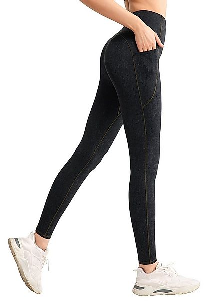 Yvette Jeansleggings Damen sport Leggings in jeansoptik für Yoga Laufen All günstig online kaufen