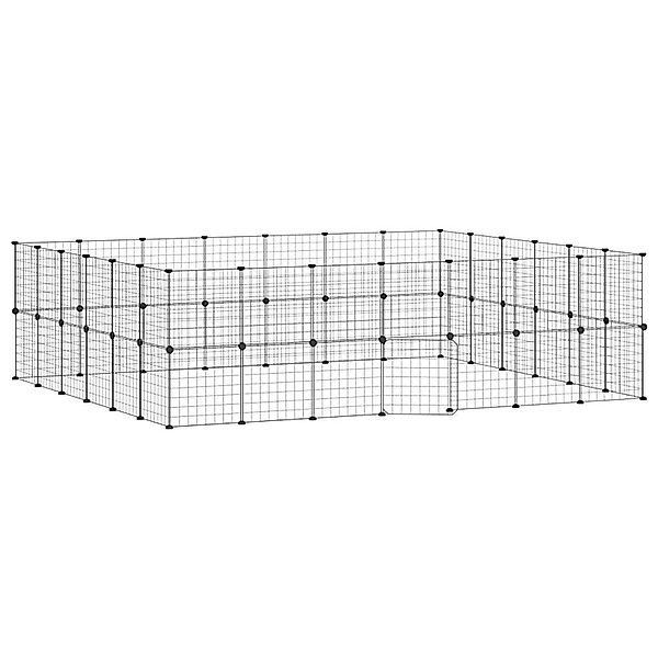 vidaXL 52-Tlg Haustierkäfig mit Tür Schwarz 35x35 cm Stahl Modell 3 günstig online kaufen