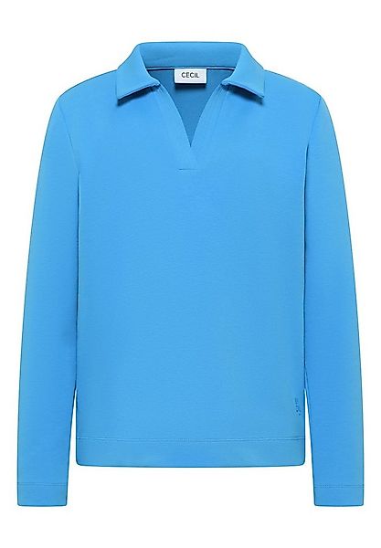 CECIL Langarmshirt Solid Polo Shirt günstig online kaufen