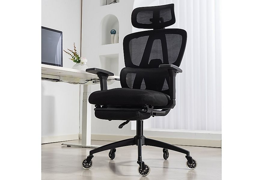 AMBINESS Bürostuhl Schreibtischstuhl, verstellbare Armlehnen & Kopfteil, 6 günstig online kaufen