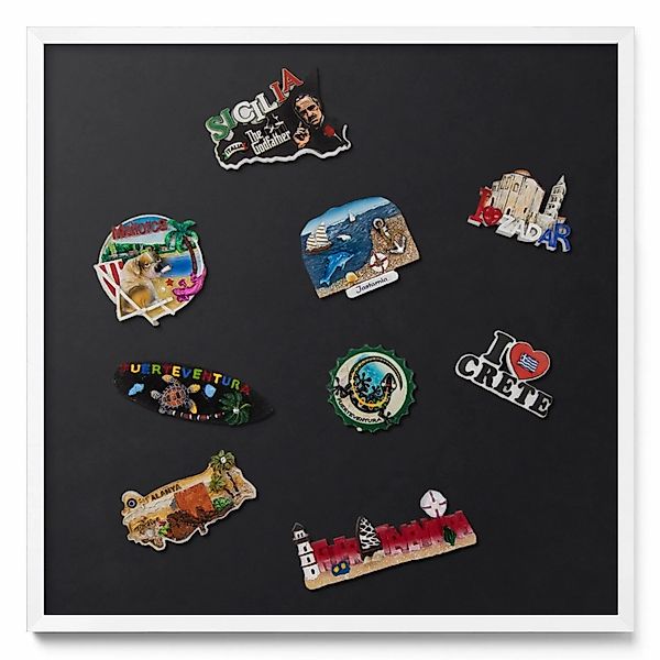 Tulup Magnettafel Magnetboard Metall Bedruckt Farbe Schwarz 50x50 cm Wand-M günstig online kaufen