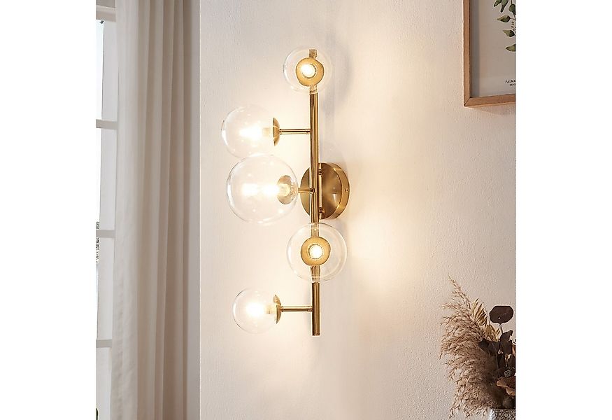 lux.pro Wandleuchte, ohne Leuchtmittel, »Makkor« 5-flammig Metall und Glas günstig online kaufen
