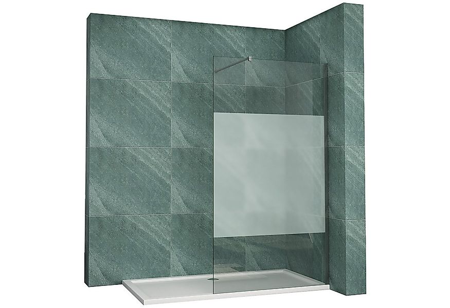 SONNI Duschwand Walk in Duschwand 8mm Nano glas teilsatiniert Duschabtrennu günstig online kaufen