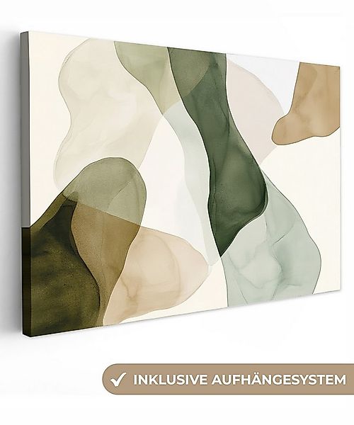OneMillionCanvasses® Leinwandbild Japandi - Abstrakt - Grün, Fotodruck (1 S günstig online kaufen
