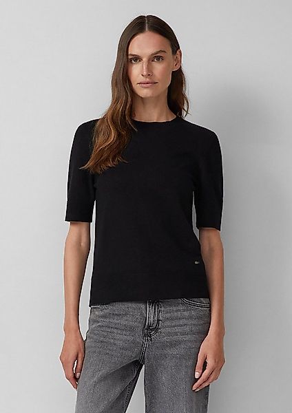 s.Oliver Kurzarmpullover Strickpullover Kurzärmeliger Strickpullover aus Vi günstig online kaufen