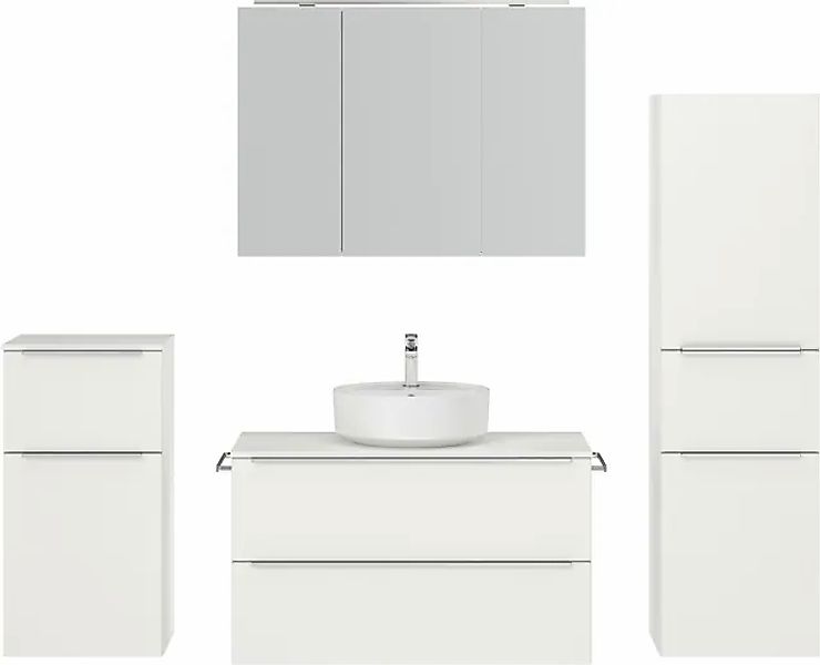 nobilia® Badmöbel-Set »Alvene« vormontiert, mit Soft-Close, 4 Stk. tlg. ink günstig online kaufen