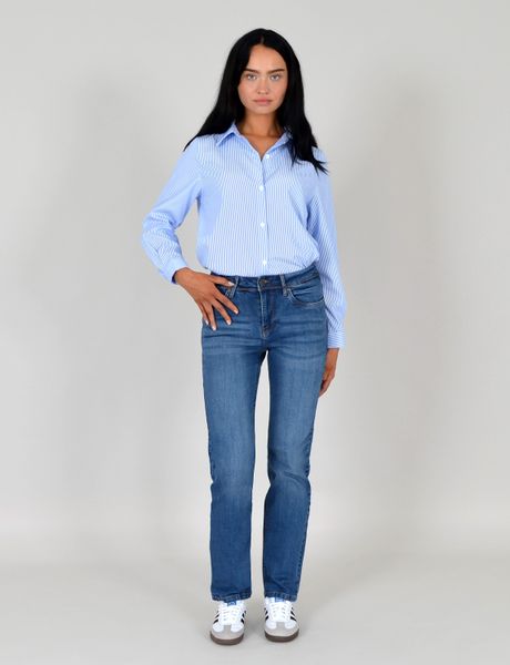 ESRA Straight-Jeans Stretch-Jeans Damen High Waist günstig online kaufen