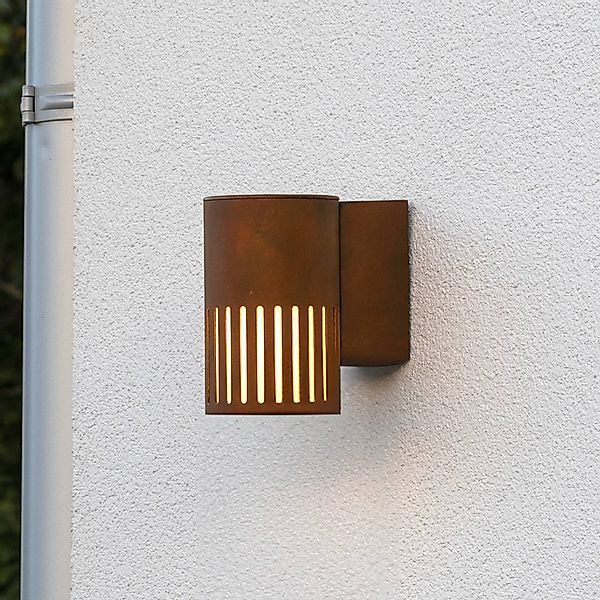 Außenwandlampe Pistoia, rostfarben, Höhe 17 cm, Metall, IP54 günstig online kaufen
