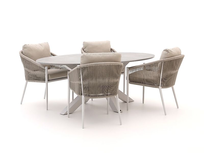 Bellagio Mineo/Induno Ellips 200 cm Gartenmöbel-Set 5-teilig günstig online kaufen