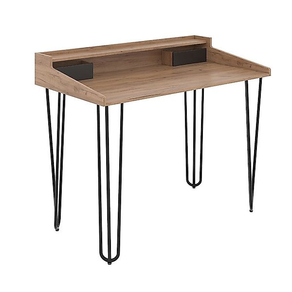 Vicco Schreibtisch Sannar, Eiche/Schwarz, 110 x günstig online kaufen