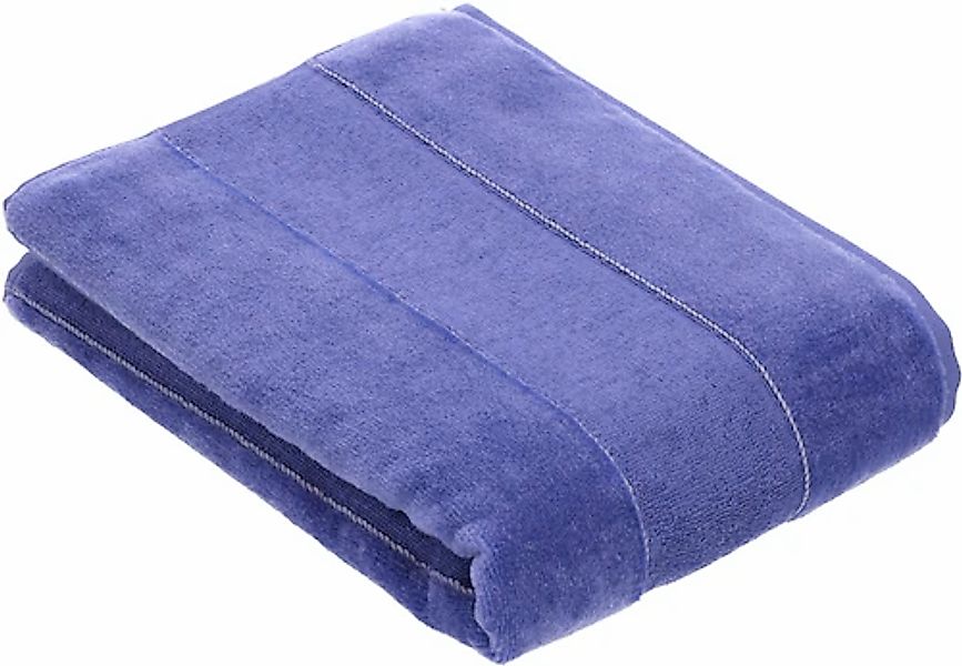 Vossen Badetuch "Santiago" mit eleganten Veloursstreifen und Kordelbiesen günstig online kaufen