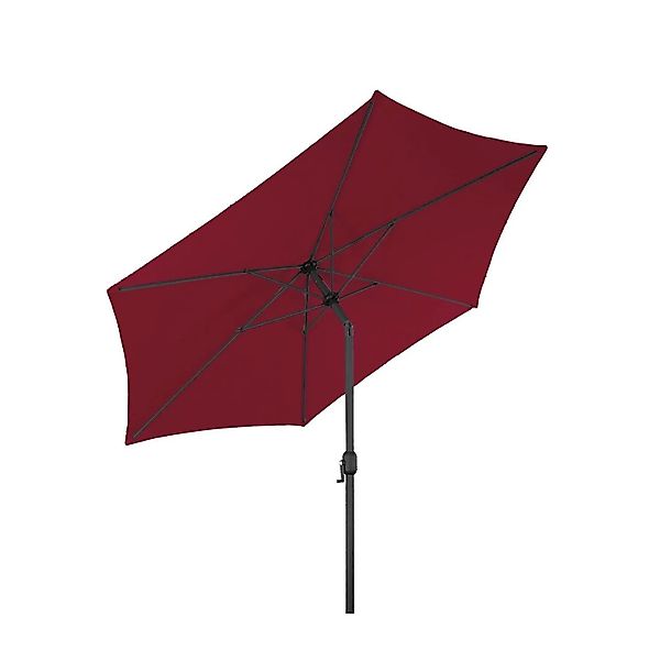 Lex XL Alu Sonnenschirm Ø 2,5 m Kurbel Garten Balkon Terrasse Knickbar Burg günstig online kaufen