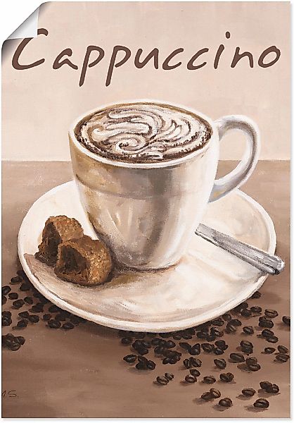 Artland Wandbild "Cappuccino - Kaffee", Kaffee Bilder, (1 St.), als Leinwan günstig online kaufen