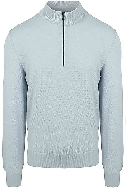 BOSS Ebrando-P Halfzip Pullover Hellblau - Größe L günstig online kaufen