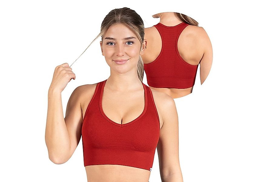 Smilodox Sport-BH Amaze Pro, Seamless Sport Bra Gerippter Stoff Fitness Yog günstig online kaufen
