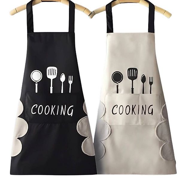 Blusmart Kochschürze 2 Stück Schürzen Frauen wasserdichte Küchenschürze mit günstig online kaufen