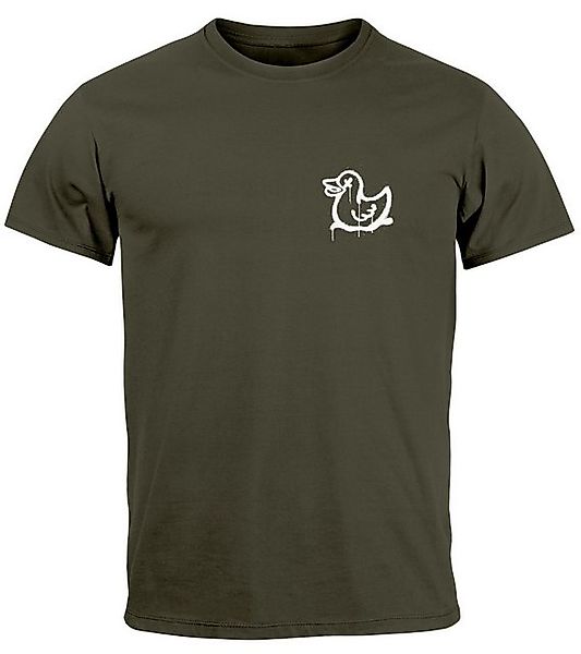 Neverless Print-Shirt Herren T-Shirt Drippy Duck günstig online kaufen