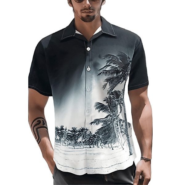 AUKUU Hawaiihemd Strandblumenhemd für Herren, kurzärmelig, günstig online kaufen