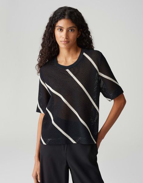 OPUS Sweatshirt GEMUKKI Regular Häkeloptik mit günstig online kaufen