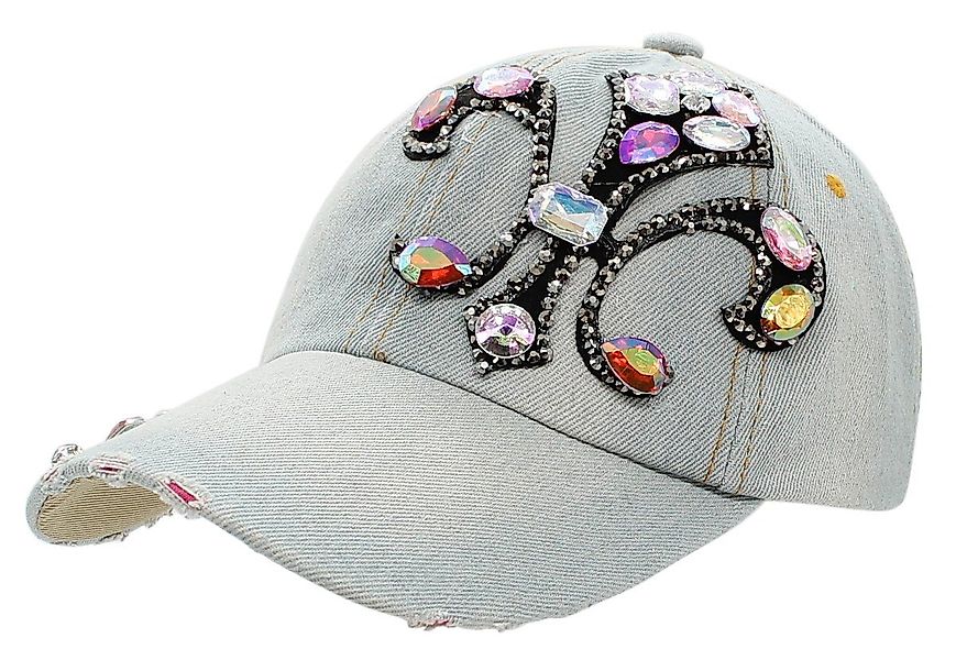 dy_mode Baseball Cap Damen Jeans Baseball Cap Mütze Kappe mit Glitzer Basec günstig online kaufen