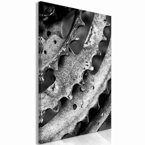 artgeist Wandbild Gears (1 Part) Vertical schwarz/weiß Gr. 40 x 60 günstig online kaufen