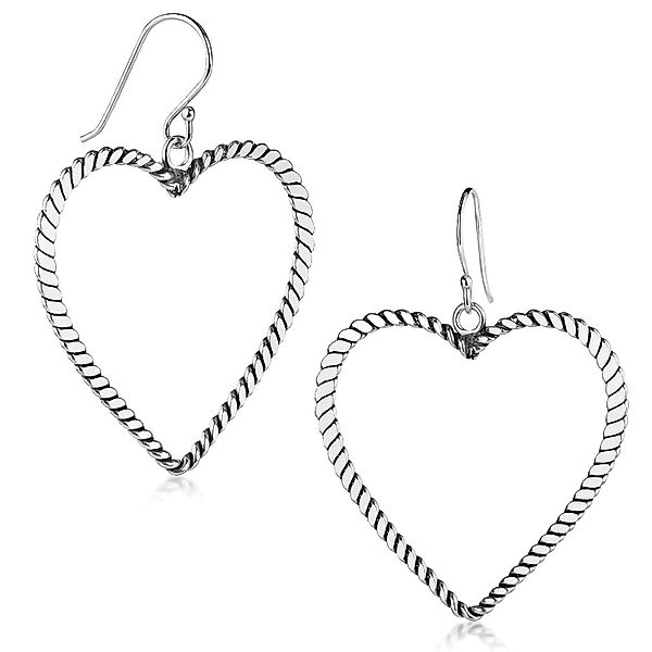 Materia Paar Ohrhänger Damen Silber Herz günstig online kaufen