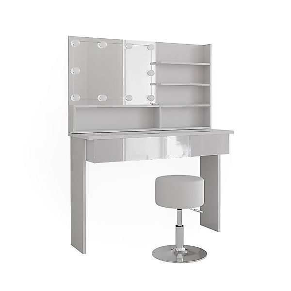 Vicco Schminktisch Azur, Weiß/Weiß Hochglanz, 120 günstig online kaufen