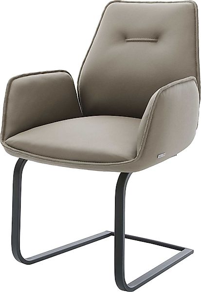 DELIFE Polsterstuhl Zoa-Flex, Freischwinger flach Schwarz günstig online kaufen