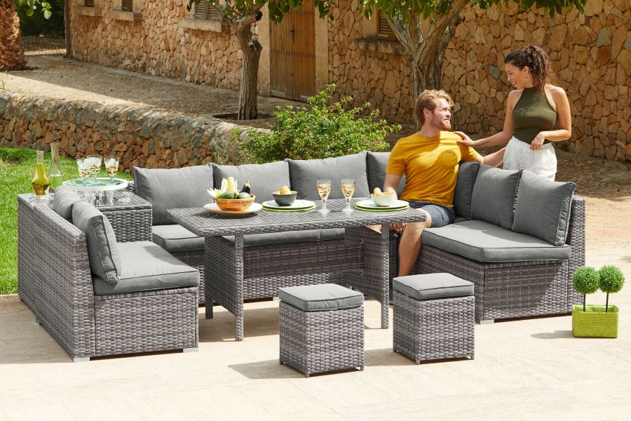 KONIFERA Gartenlounge-Set "Kalamos" Set, 3er-Sofa, 2x 2er Sofa, Ecksofa, 2x günstig online kaufen