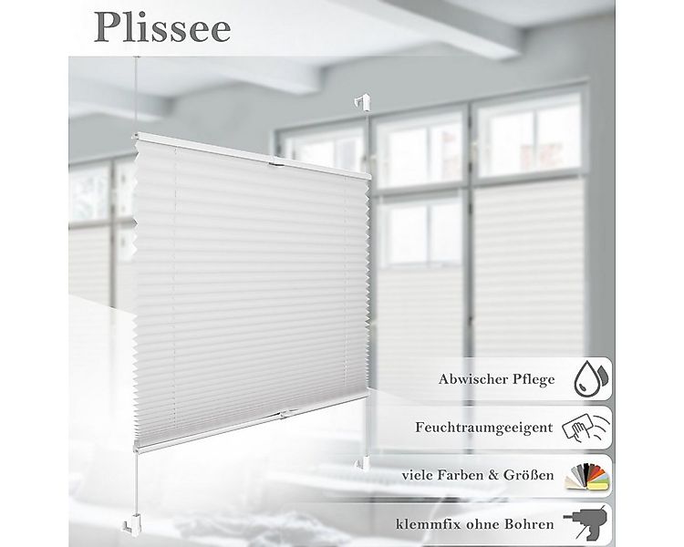 OUBO Plissee ohne Bohren Klemmfix, Sichtschutz und Sonnenschutz, Lichtdurch günstig online kaufen