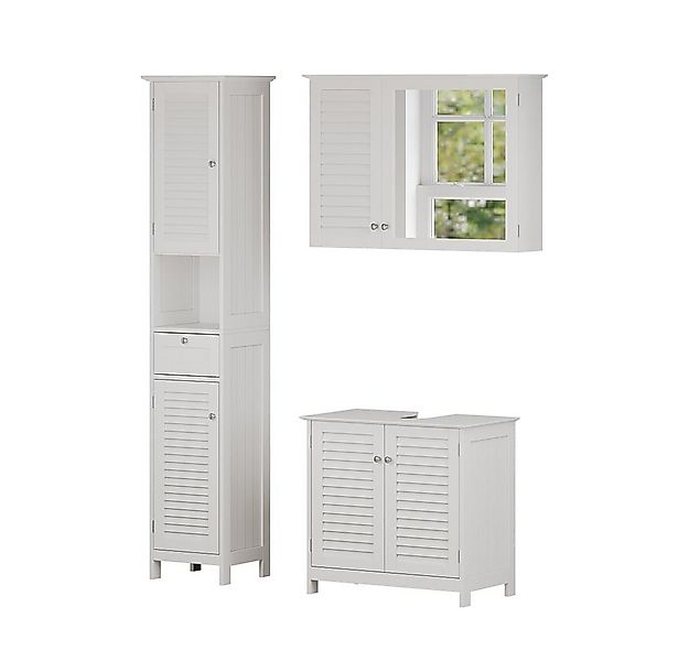 Vicco Badmöbel-Set Riad, Weiß, 3 Teile, Option 5, (3-St., 3er Set) günstig online kaufen