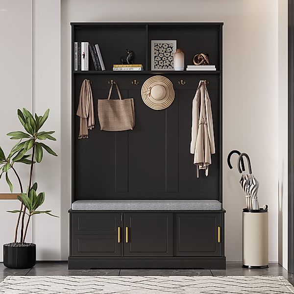 Flieks Garderoben-Set mit Schuhschrank, Sitzbank, Haken, günstig online kaufen