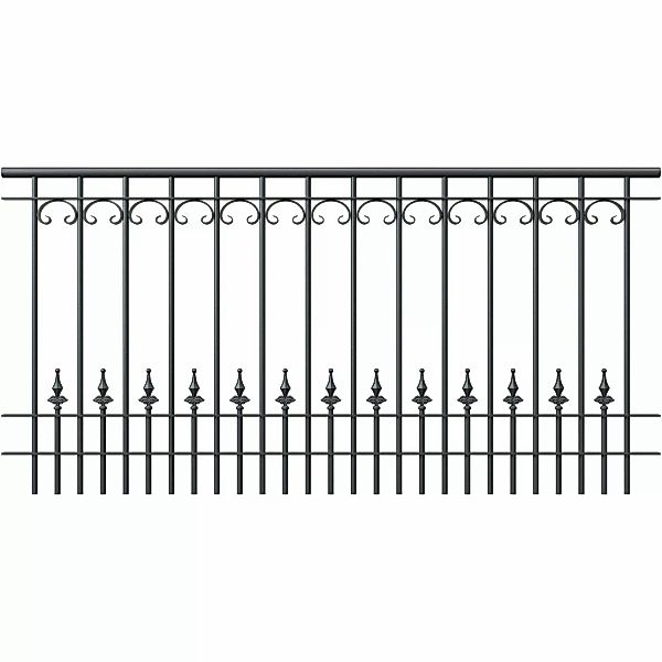 Eleo Metallgeländer Lucca 90 cm x 96 cm pulverbeschichtet Anthrazit günstig online kaufen