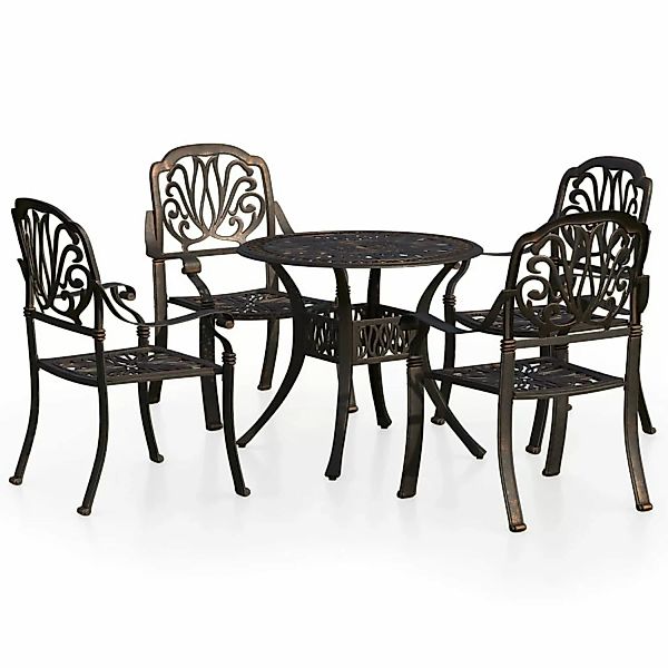 5-tlg. Bistro-set Aluminiumguss Bronzen günstig online kaufen