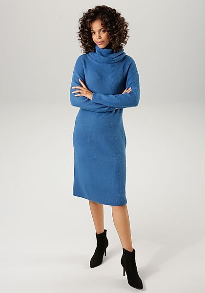 Aniston CASUAL Strickkleid mit halsfernem Rollkragen günstig online kaufen