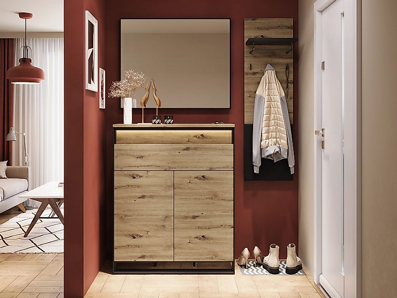 Compleo Garderoben-Set Loft Set LIMA, (Kommode, günstig online kaufen