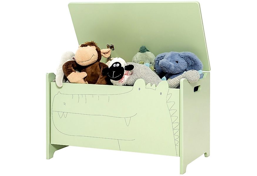 COSTWAY Spielzeugtruhe Spielzeugkiste, aus Holz, 60 x 33 x 37,5 cm günstig online kaufen