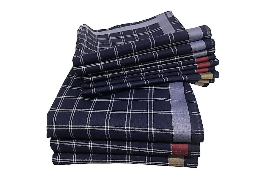 JEMIDI Handtuch Taschentücher aus Baumwolle - 12x Stofftaschentücher im Set günstig online kaufen