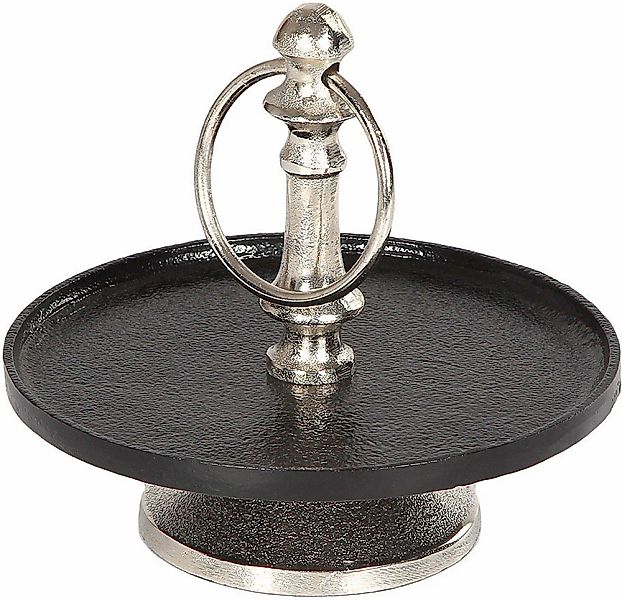 Ambiente Haus Etagere "Etagere 1 Stufe Silber und Schwarz" günstig online kaufen