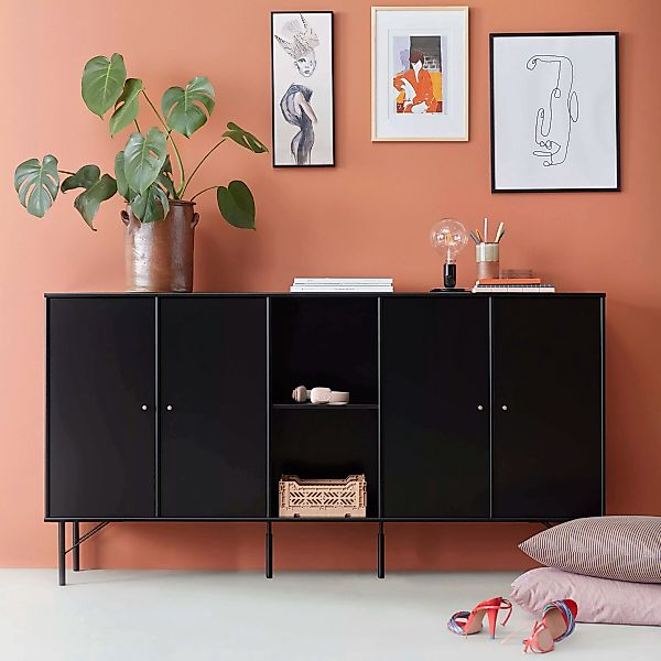 Hammel Furniture Sideboard "Mistral Kubus", mit vier Türen und Metall Füße, günstig online kaufen