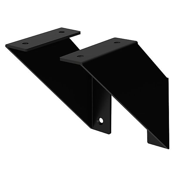 ML-Design 2 Stück Regalhalterung 15cm Schwarz Metall Dreieckige Regalhalter günstig online kaufen