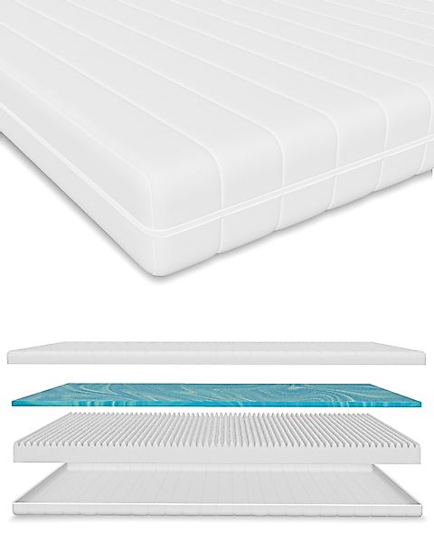 Gelschaummatratze H2 & H3, atmungsaktiv, waschbarer günstig online kaufen