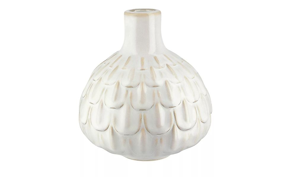 Vase - weiß - Steinzeug - 15 cm - Dekoration > Vasen - Möbel Kraft günstig online kaufen