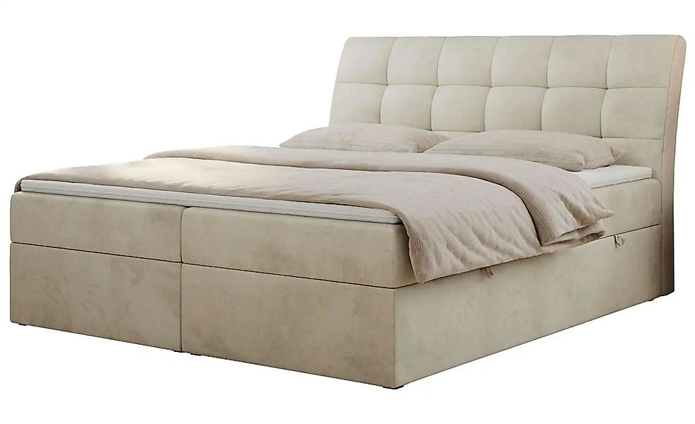 Boxbett mit Bettkasten Diegos ¦ beige ¦ Maße (cm): H: 118 Betten > Komfortb günstig online kaufen