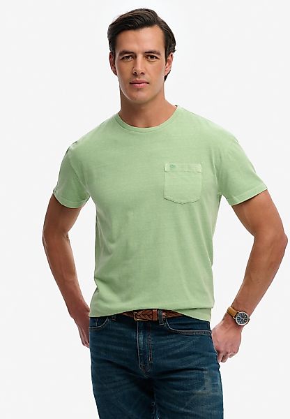 Superdry Rundhalsshirt "COTTON CLASSIC LINEN PKT TEE" aus tollem Baumwoll-L günstig online kaufen