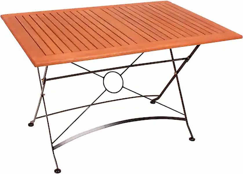 Garden Pleasure Klapptisch Wien Rechteckig Braun-Schwarz 120 cm x 80 cm günstig online kaufen
